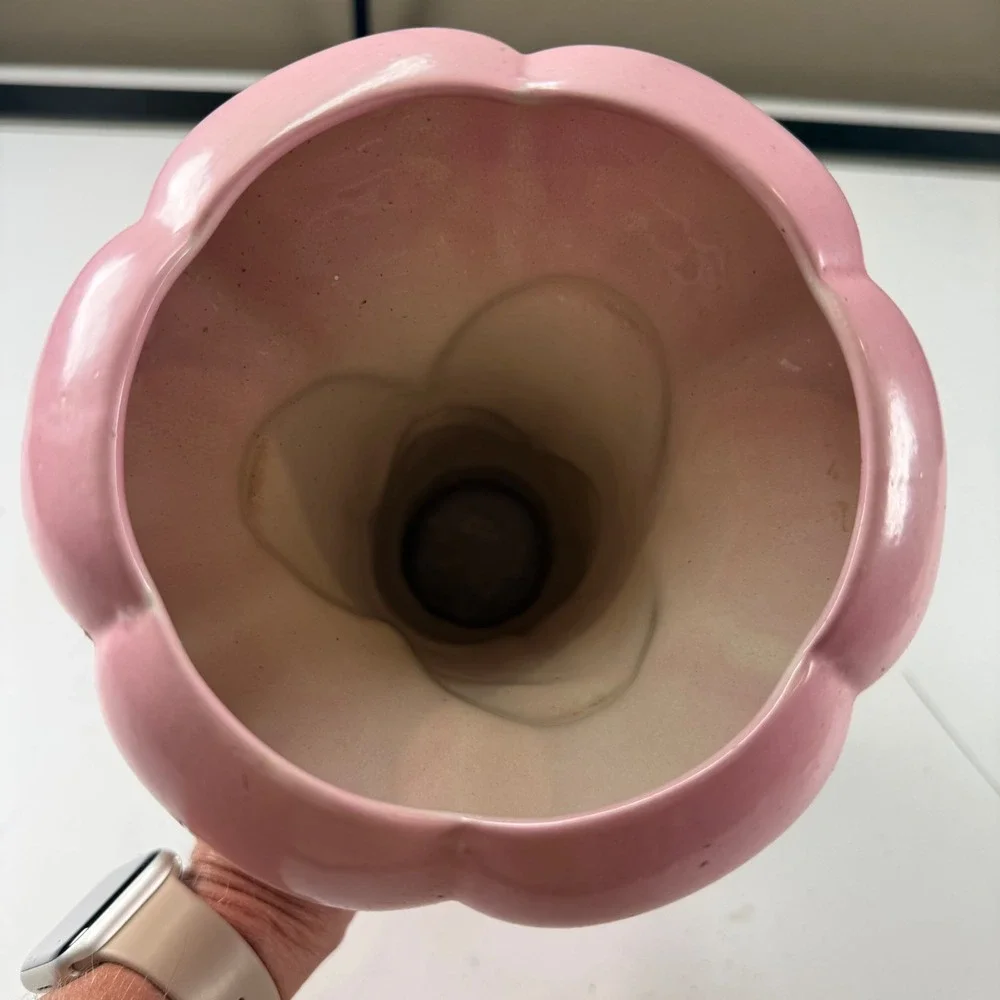 Hull USA Pink Tulip Vase Art Pottery Flower Vase 11